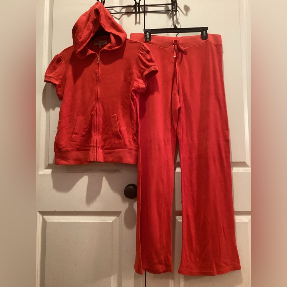 Vintage Juicy Couture Tracksuit Set Short Sleeved Y2K